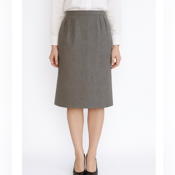 Pendleton brown Virgin Wool Skirt Straight Pencil Pockets Preppy Academia Tweed - Picture 1 of 10